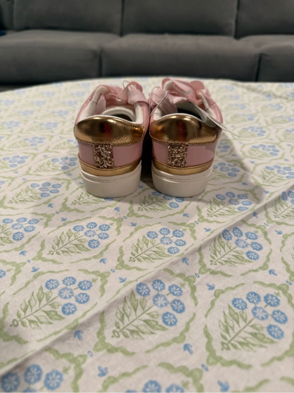 art class Pink Glitter Star Kids Sneakers